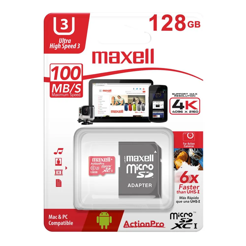 microSD Maxell 128GB UHS-I